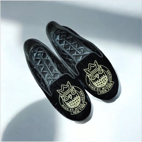 Marc by Marc Jacob velvet owl smoking slippers Size EU 39/US 8.5 - Picture 1 of 13